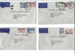 Australia- Italy - Germany 1937 Airmail 4 covers backstamp Abbotsford Nsw