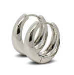 Large Tapered Hoop Earrings Womens 9ct White Gold Filled Hoop Earrings