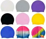 Swimming Cap Durable Elastic Silicone Pool Beach Swim Head Hat Summer Kids Adult