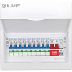 Live Electrical 100A 9 Usable Way Metal Clad Consumer Unit + SPD + 9 RCBOs