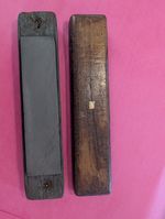 Antique Wooden Stone Tool Sharpener Blade American Flag
