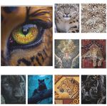 Forest🐆 Leopard Close‑Up Shot Cubes Waterproof Fabric Shower Curtain Multi Size