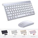 Wireless Keyboard and Mouse Combo Set Ultra Slim 2.4GHz Kit USB Receiver for PC