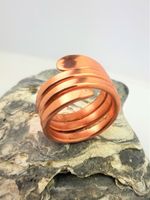 Soild pure copper adjustable ring, handmade, free UK delivery, Unisex ring, gift