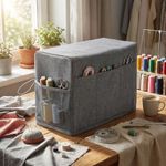 Sewing Machine Cover with Storage Pocket Side Handles Protective Dust Cover
