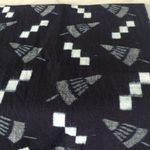 Vintage Japanese Textile Aizome Indigo Blue Kasuri Fabric Scrap 34×138cm G55477