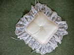 Silk & lace ring pillow by "Fripperies", Carole Longden BNw/outT