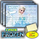 Disney Frozen 3x Reward Chart for Kids - 300 Gold Star Stickers – Good behaviour