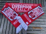 Liverpool Football Club Red/White Scarf Pride of Merseyside Acrylic UK Vintage