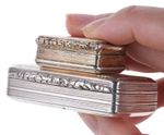 1832 Thomas Shaw Georgian sterling silver Snuff Box and Vinaigrette