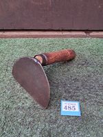 Vintage Garden Hand Hoe Short Wooden Handle Old Tool (#485)