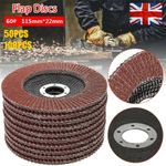 100x FLAP GRINDING SANDING DISCS 115mm 4.5" 40 60 80 120 GRIT ANGLE WHEEL