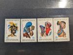 Rwanda StampA Part Of Collection St #287-293, Headdresses, Set Of 4