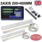 2 Axis Digital Readout Dro Kit TTL Linear Glass Scale 200+600mm Bridgeport Mill