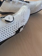 Giro Regime White Road Shoes - Tear On Side EU44