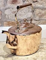 Lovely Large Antique Copper & Brass Kettle
