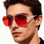 Fight Club Tyler Durden Red Lens Sunglasses Cosplay Costume Glasses Men UK