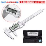 METAL 6 INCH DIGITAL VERNIER CALIPER 150MM STAINLESS STEEL MICROMETER ELECTRONIC