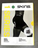 Skins Series 1 Men’s Firm Leg Compression Shorts Base Layer Beige Size M