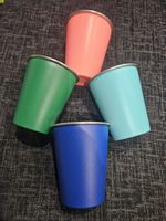 4 x Stainless Steel Kids Cups 300ml Children's Drinking Cups