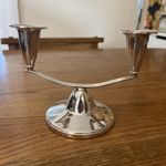 Hallmarked Silver 2 Arm Candelabra / Candlestick - Birmingham 1963