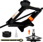 3 Tonne 3000KG Scissor Jack Lift Wind Up for Car Van Garage w/Crank Speed Handle