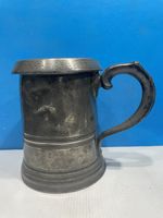 Antique Victorian Pewter Tankard Hotel Lamberg c1850–1890