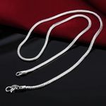 925 Sterling Silver Snake Chain Necklace 1-3MM Solid Free Shipping UK