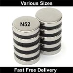 N52 Magnets Strong Various Size 2-40mm DIY, Craft, Small Disc Magnet, STRONGEST