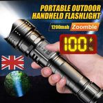 990000000Lumens High Powered Super Bright Flashlight USB Rechargeable Torch Lamp