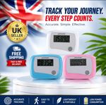 LCD Clip On Pedometer Step Counter Step Tracker for Walking Running