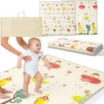 Reversible Baby Play Mat Foldable Waterproof Large Soft Foam Crawling Mat NonTox