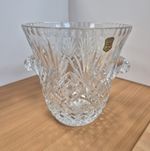 Vintage Polish Hand Cut 24% Lead Crystal Ice Bucket Poland TIV