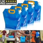 Set of 4 Foldable Camping Storage Water Bottle Collapsible Bag Carrier Container