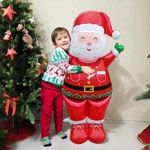 1pc Extra Large Standing Santa Claus Foil Balloon - Christmas Holiday Party Deco