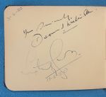 Sid James Signed  17-6-1950  "Film Garden Party" and  Terry- Thomas  29-10-50
