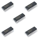 5 x CD4017 Decade Counter Divider IC DIP16 CMOS 10 Stage Johnson Through Hole