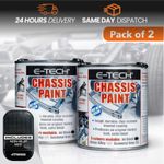 2x E-TECH Car Chassis Paint Quick Repair Chip Resistant 500ML Grey ECHP03+M
