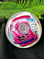 Signed Schmidt Rhea Art Glass Paper Weight 1988 Vintage