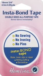 Hemline Insta-Bond Tape – No Sew, No Iron, No Pins – Double-Sided Adhesive