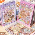 Cartoon 3D Landscape Sticker Book DIY Sticker Cabin Scene Student Kid Child