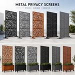 Metal Garden Privacy Screen Freestanding Outdoor Decorative Screening Panel