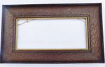 c1900 Excellent American Dark Fumed Tiger Oak Mission Arts Crafts 16 x 9 1/2 Frm