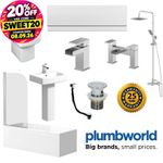 Complete Bathroom Suite Close Coupled Toilet Basin Straight Bath Screen Taps