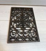 Vintage Cast Iron Trivet Heavy Duty Footed Ornate Scrollwork Pot Stand Plaque