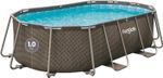 Outdoor Above Ground Swimming Pool, Funsicle 4.24m Oval Oasis Designer Pool Set