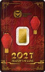 Gold Minted Bar 1 g  - Year of the Goat 2027 -