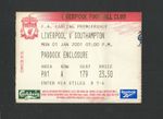Liverpool v Southampton 2000-2001 Premier League Ticket 01/01/2001
