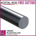 Acetal Rod - BLACK Cut to Size Plastic Round Bar Delrin Copolymer POM C Billet