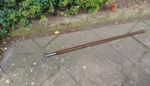 Vintage Pitch Fork - hay fork - 2 Prong Old Farm Tool. Long wooden handle.